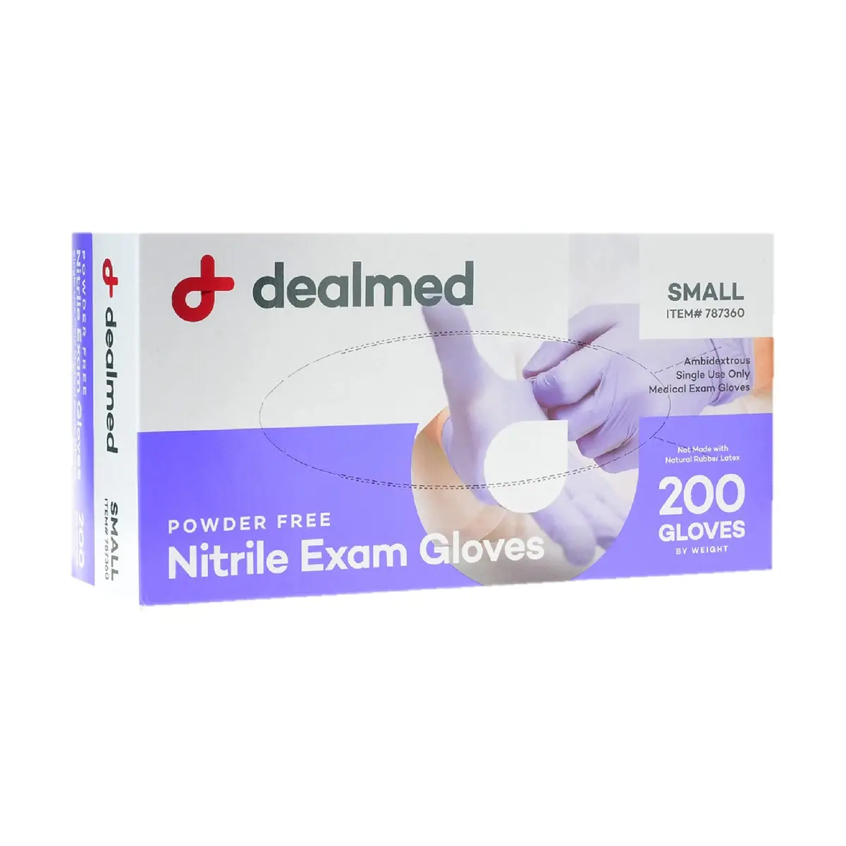 Dealmed Nitrile Exam Gloves Small (200 Count) | Powder-Free & Latex-Free Protection - view 7