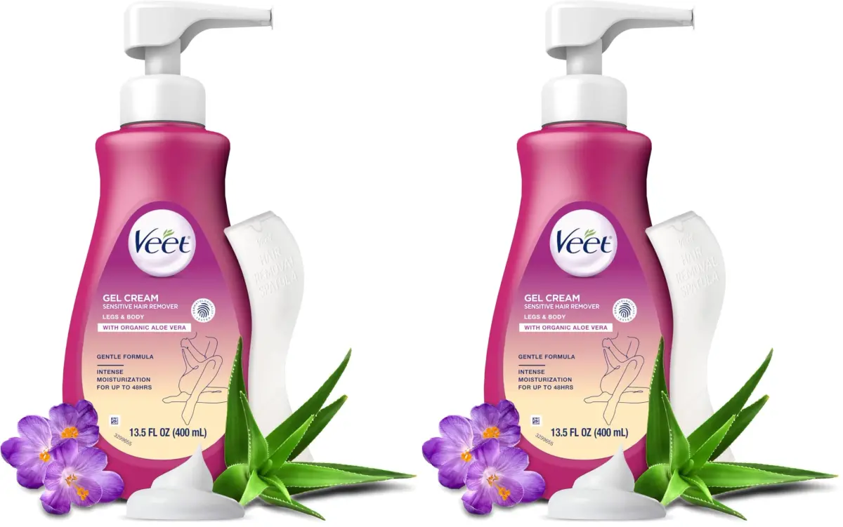 Veet Sensitive Skin Hair Removal Cream For Women, Painless Bikini Hair Removal Gel 540ml (18.25 Fl Oz) | Dermatologically Tested for Smooth Skin - main product image