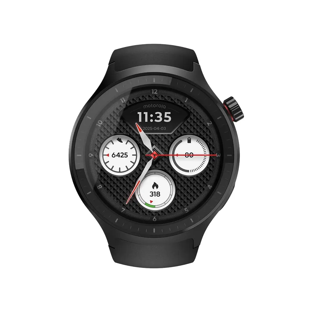 Motorola Moto Watch 47mm Stainless Steel | Sporty Wellness Tracker with Dual GPS - main product image