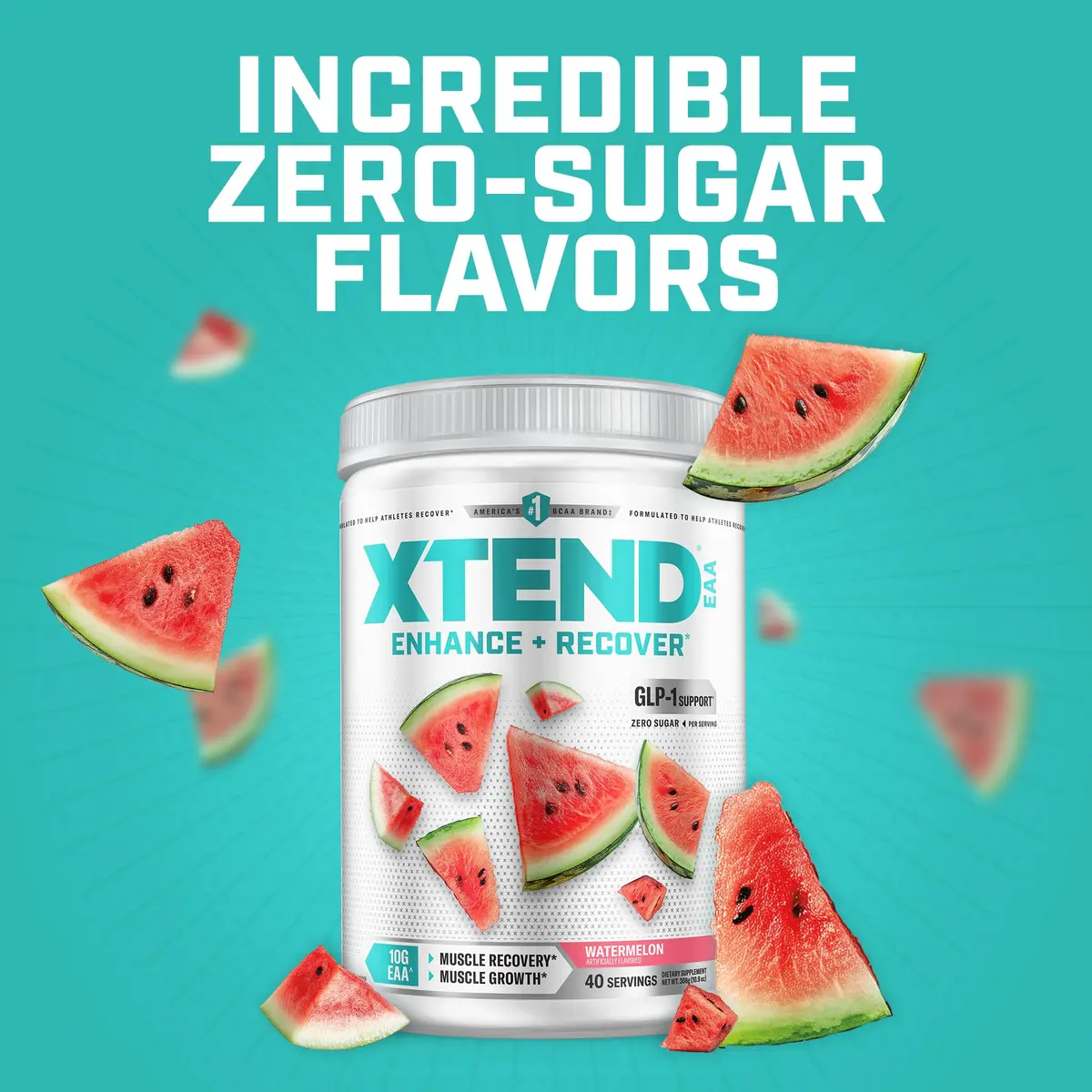 Xtend EAA + BCAA Powder with 10g EAAs Watermelon 40 Servings | Supports Muscle Growth & Recovery - view 6