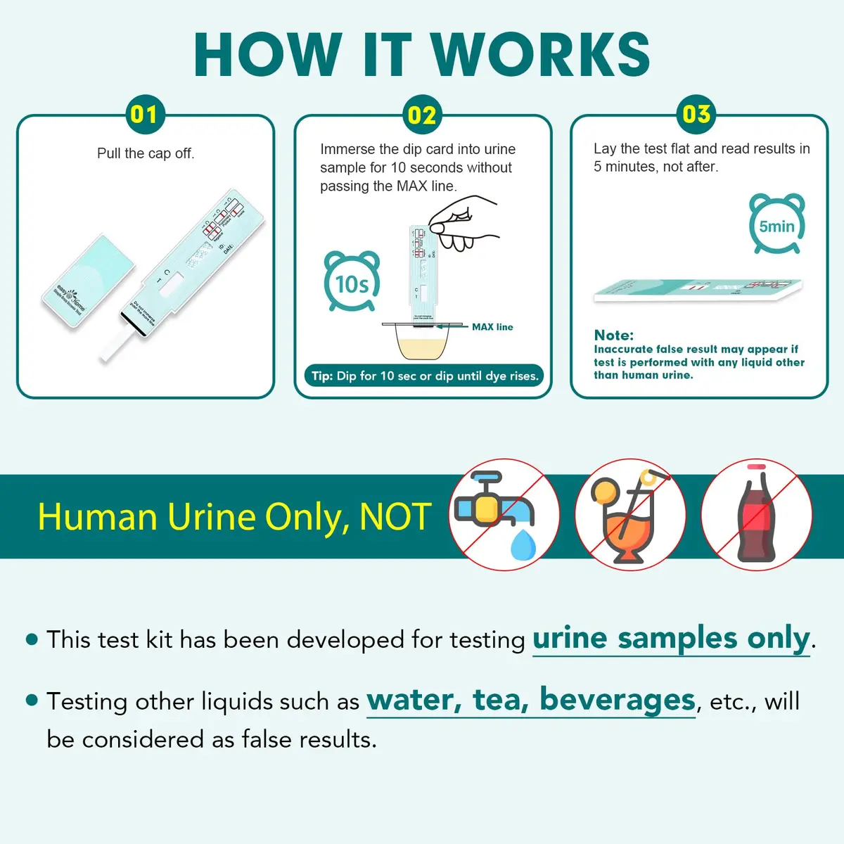 Easy@Home THC Drug Test Kit for Urine - 20 Pack | Detects 50 ng/mL Cutoff - view 3