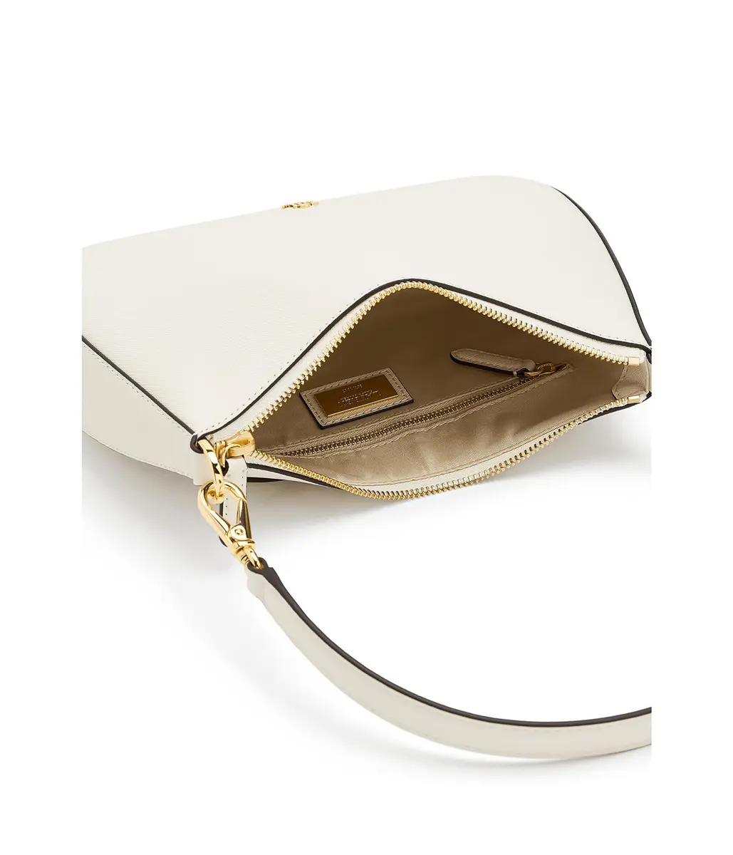 Lauren Ralph Lauren Crosshatch Leather Medium Danni Bag | Soft White | One Size - view 5