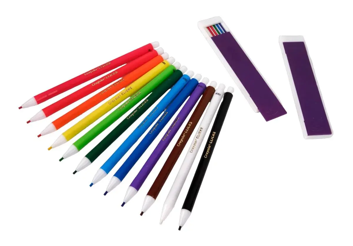 Crayola Clicks Mechanical Colored Pencils 2.0mm | 12 Assorted Colors & 24 Refills - view 5