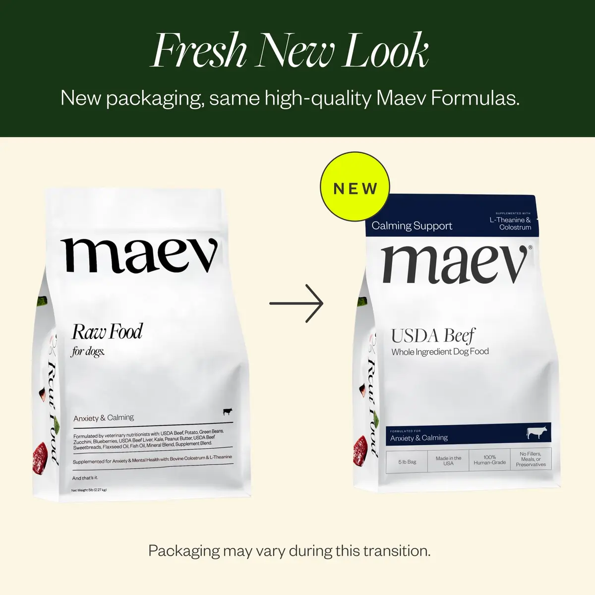 Maev Human-Grade Frozen Beef Dog Food 10 lb | Anxiety & Calming Support - view 2