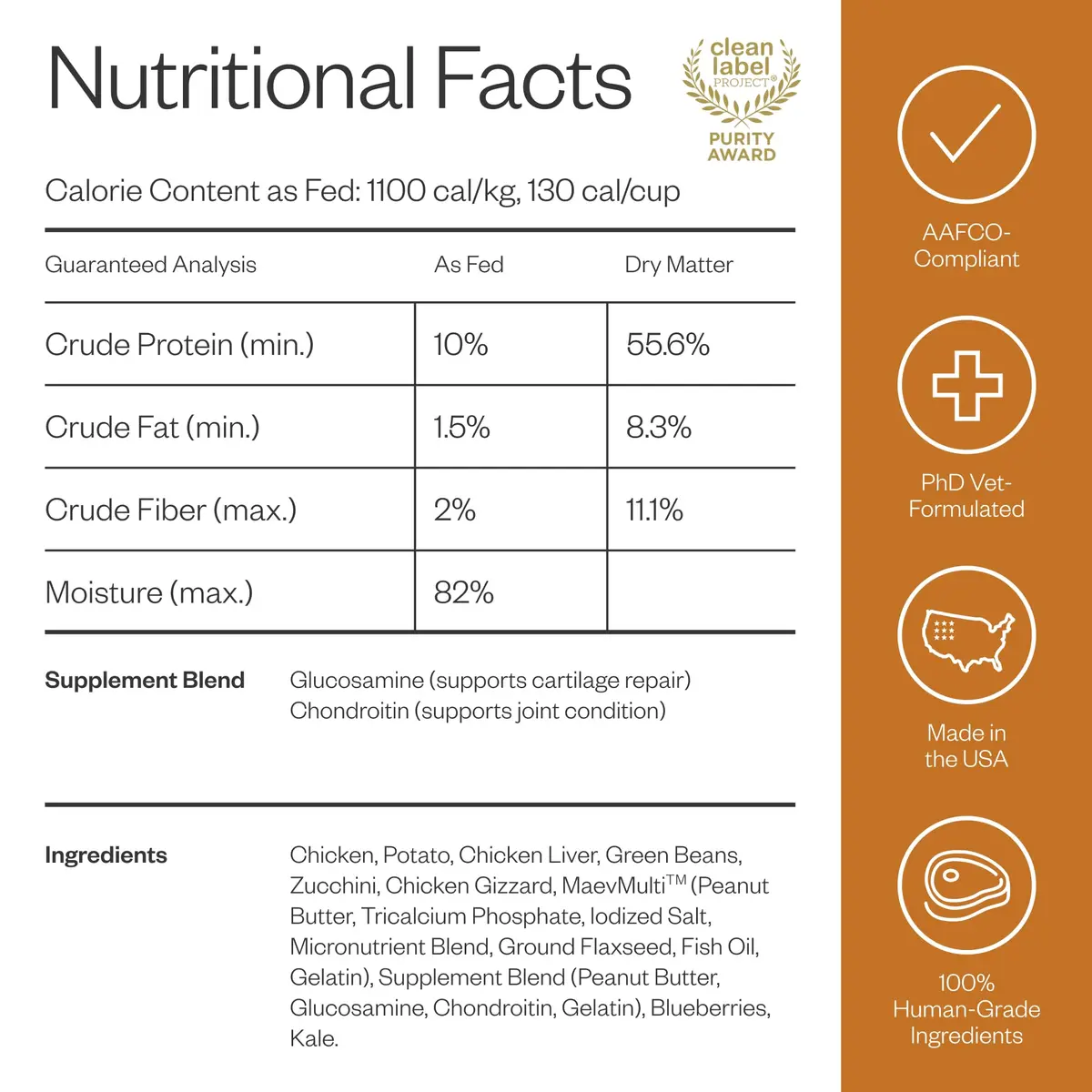 Maev Human-Grade Frozen Chicken Dog Food, Hip & Joint Support, 30 lb | Supports Mobility & Long-Term Health - view 8