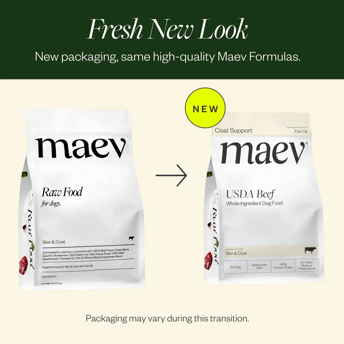 Maev Human-Grade Frozen Beef Dog Food 15 lb | Supports Skin & Coat, Made in USA - view 2
