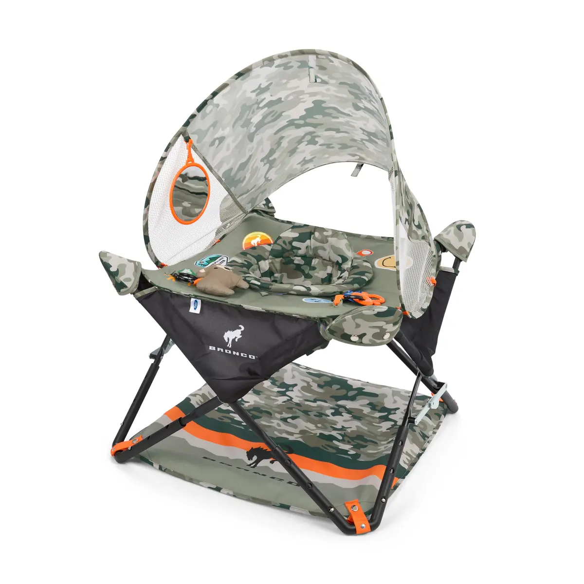 Bright Starts Ford Bronco Pop 'N Jump Portable Baby Jumper | Foldable Indoor/Outdoor Sensory Play - main product image
