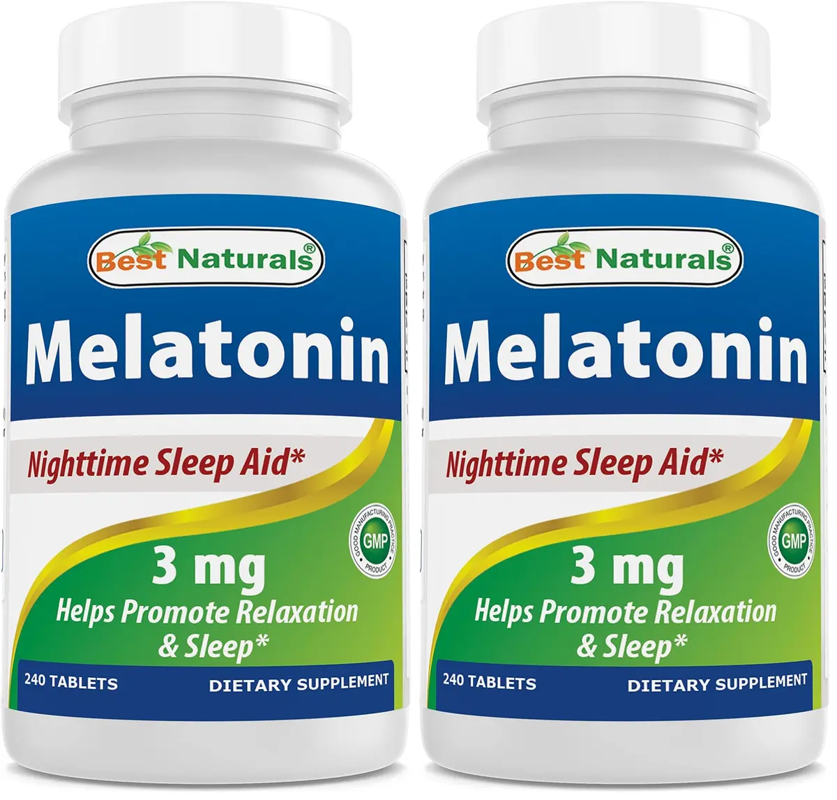 Best Naturals Melatonin 3mg 240 Tablets (Pack of 2) | Unflavoured Sleep Support in USA - main product image