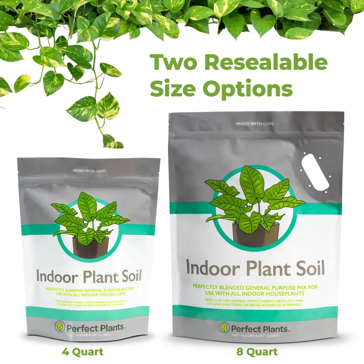 Perfect Plants Indoor Plant Soil, 8 qt (2-Pack), Coco Coir Potting Mix | Organic, Moisture-Drain & Easy to Store - view 6