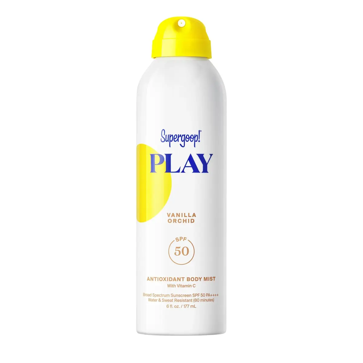 Supergoop! PLAY Antioxidant Body Mist w/Vitamin C - 177ml (6 fl oz) SPF 50 PA++++ | Broad Spectrum Sunscreen Spray - main product image