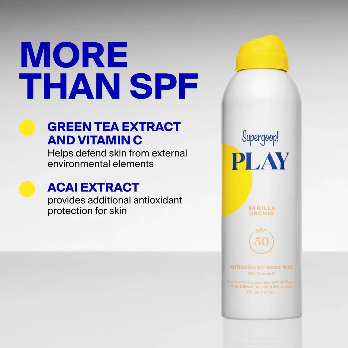 Supergoop! PLAY Antioxidant Body Mist w/Vitamin C - 177ml (6 fl oz) SPF 50 PA++++ | Broad Spectrum Sunscreen Spray - view 6