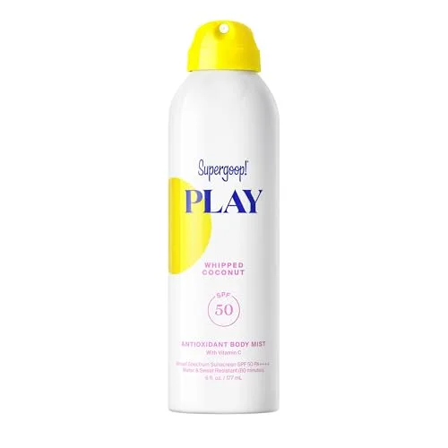 Supergoop! PLAY Antioxidant Body Mist with Vitamin C, 6 fl oz (177 ml) | Broad Spectrum SPF 50 PA++++ Sunscreen Spray - main product image