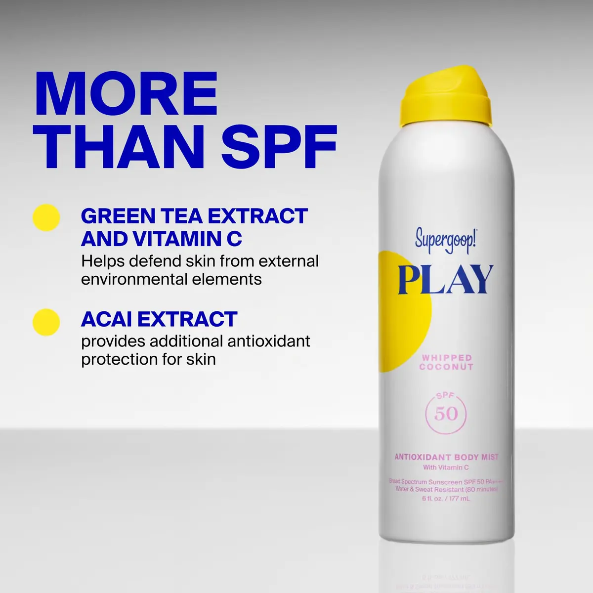 Supergoop! PLAY Antioxidant Body Mist SPF 50 PA++++ 177ml (6 fl oz) | Broad Spectrum Sunscreen Spray with Vitamin C - view 7