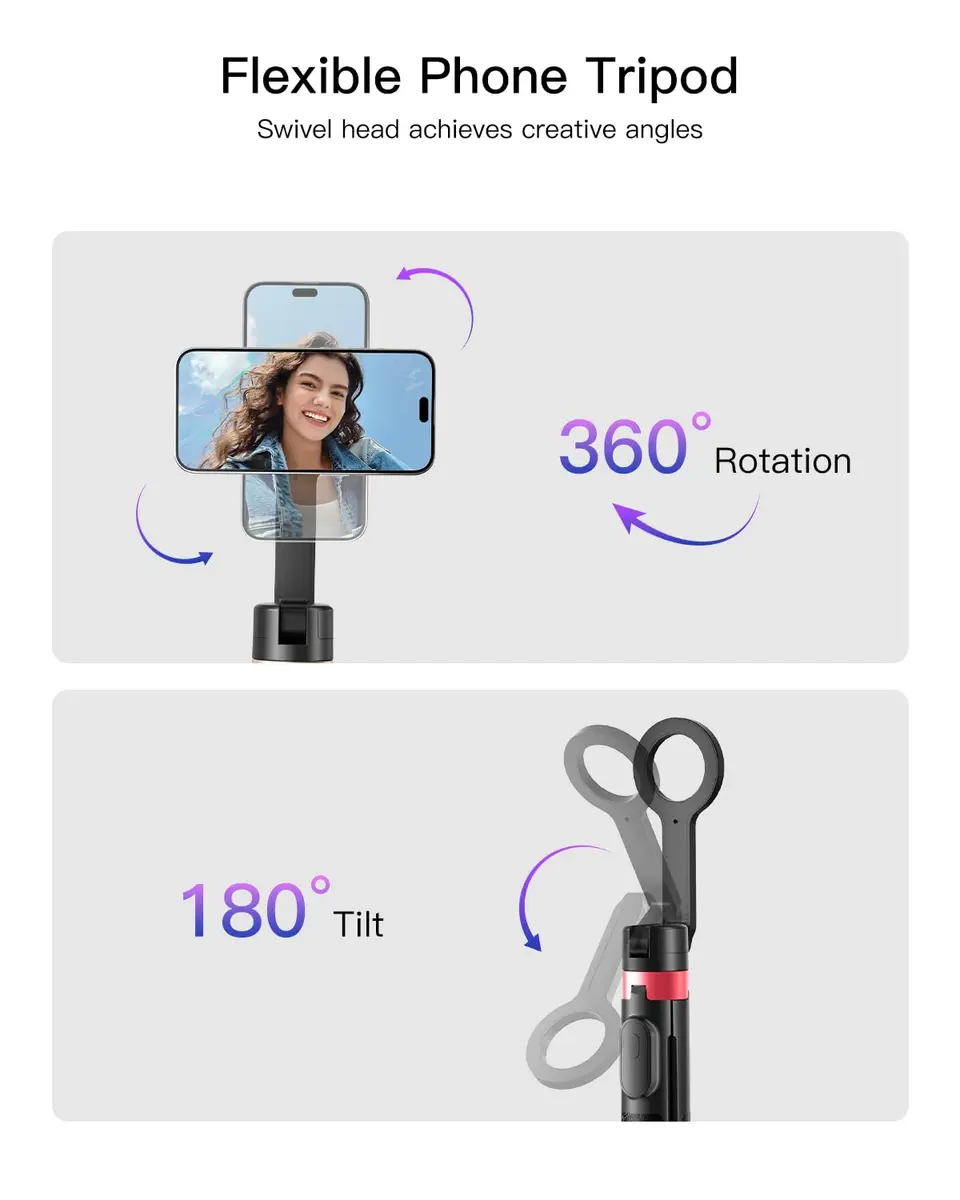 SpereSeren Portable Cellphone Stand for Recording Travel | Magnetic Tripod for Video & Photos - view 6