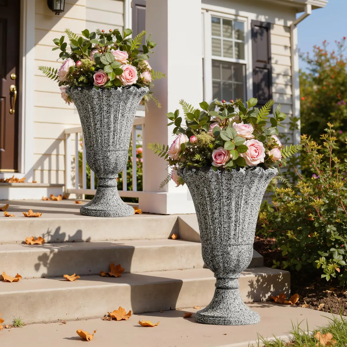 Diyfire Heavy-Duty 23.6" Tall Urns Planters for Outdoor Plants | Large Water Storage Garden Vase - main product image