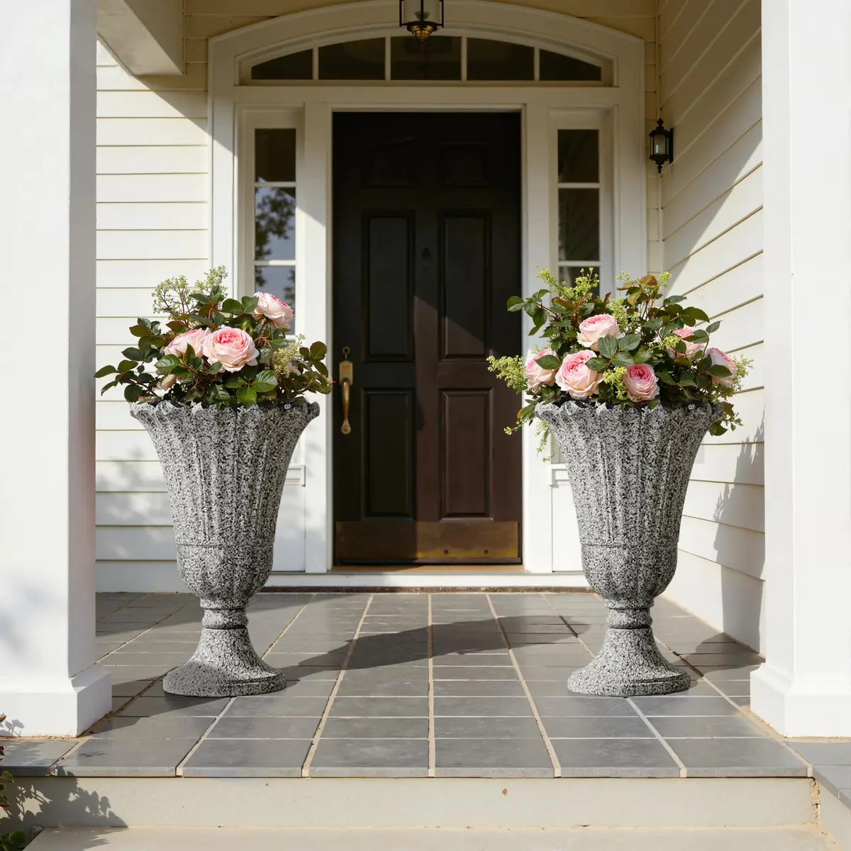 Diyfire Heavy-Duty 23.6" Tall Urns Planters for Outdoor Plants | Large Water Storage Garden Vase - view 6