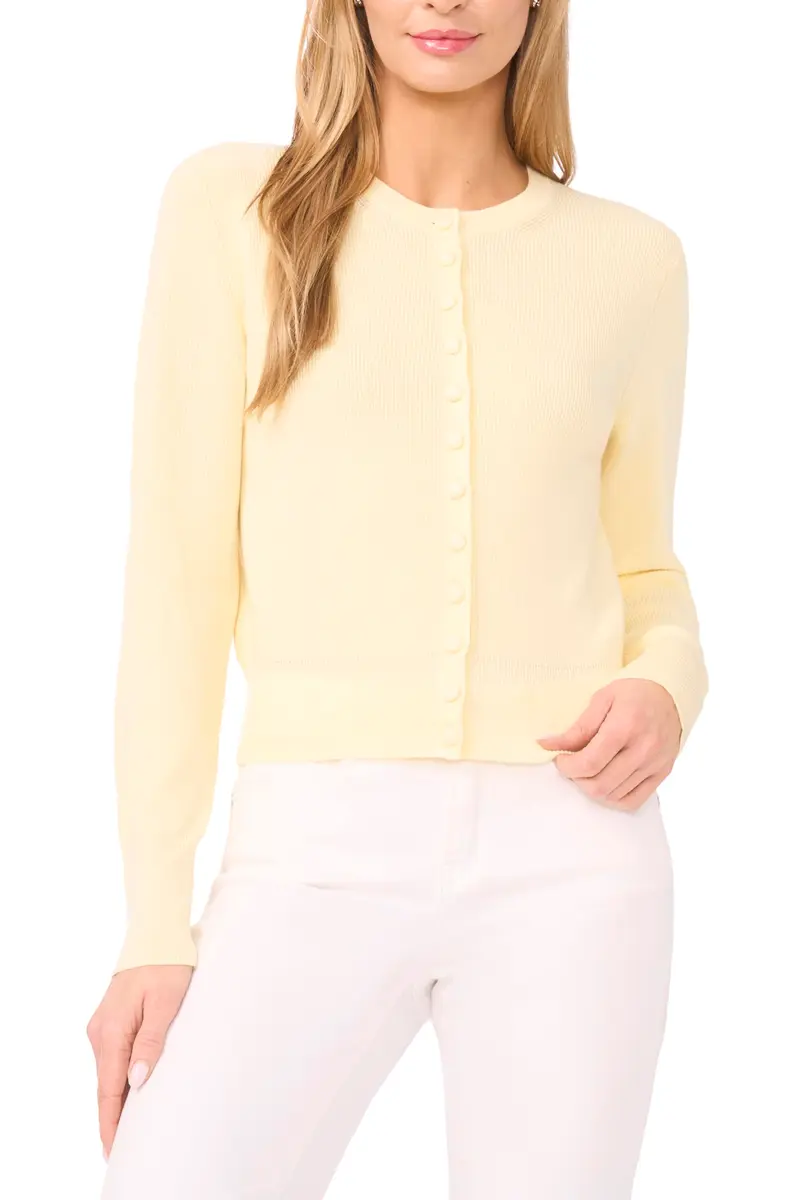 CeCe Long Sleeve Crew Neck Cardigan | Soft Rayon Blend, Versatile Layering (1) - main product image