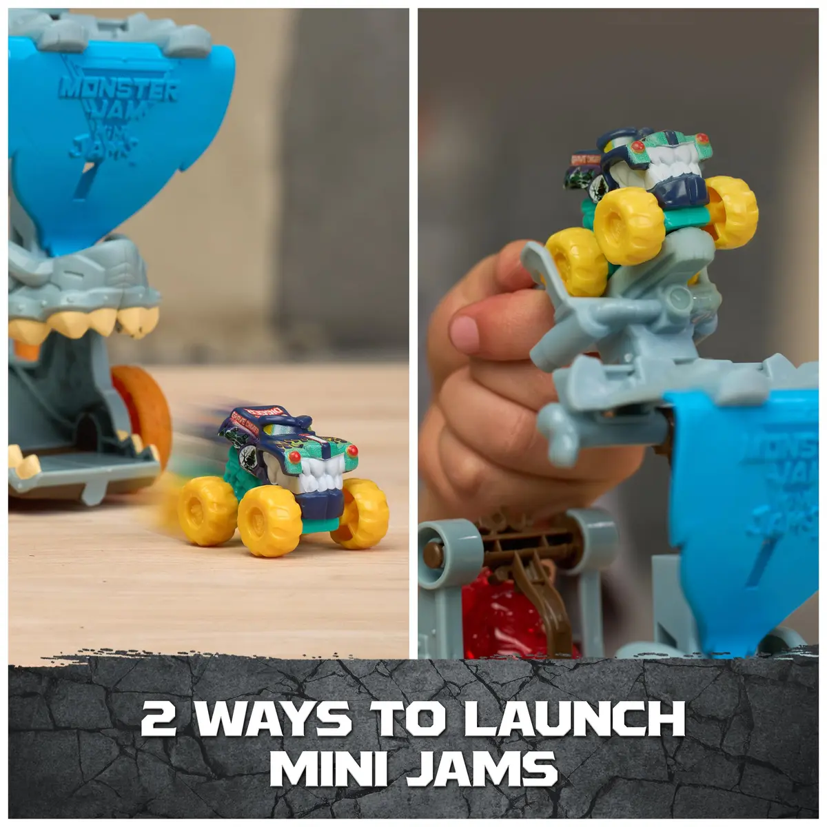 Monster Jam Mini Jams Megalodon Barnacle Blaster Playset | Dual Launch & Storage Toy for Kids - view 5