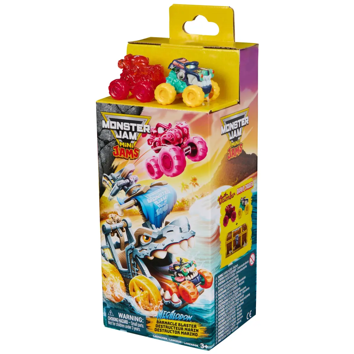 Monster Jam Mini Jams Megalodon Barnacle Blaster Playset | Dual Launch & Storage Toy for Kids - view 7