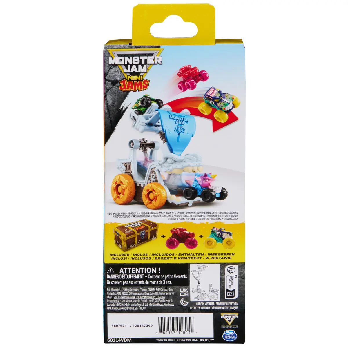 Monster Jam Mini Jams Megalodon Barnacle Blaster Playset | Dual Launch & Storage Toy for Kids - view 8