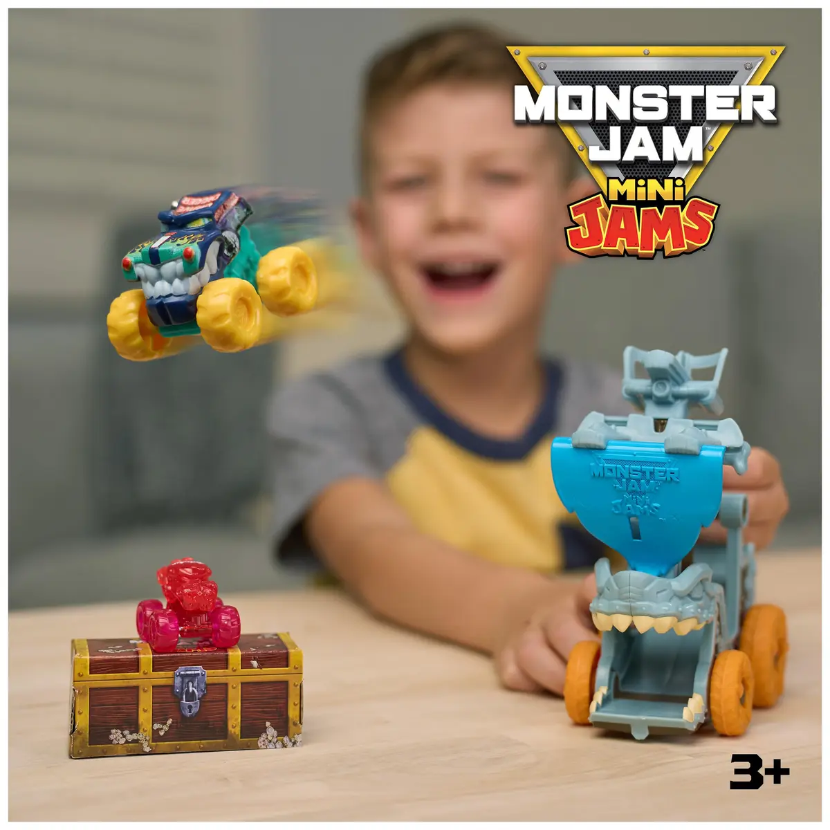 Monster Jam Mini Jams Megalodon Barnacle Blaster Playset | Dual Launch & Storage Toy for Kids - view 2