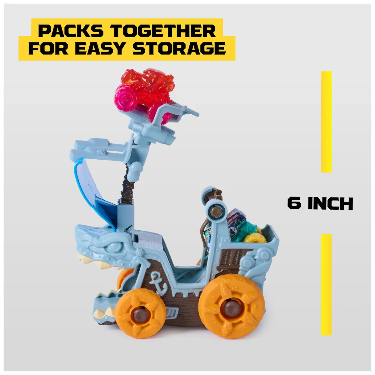 Monster Jam Mini Jams Megalodon Barnacle Blaster Playset | Dual Launch & Storage Toy for Kids - view 4