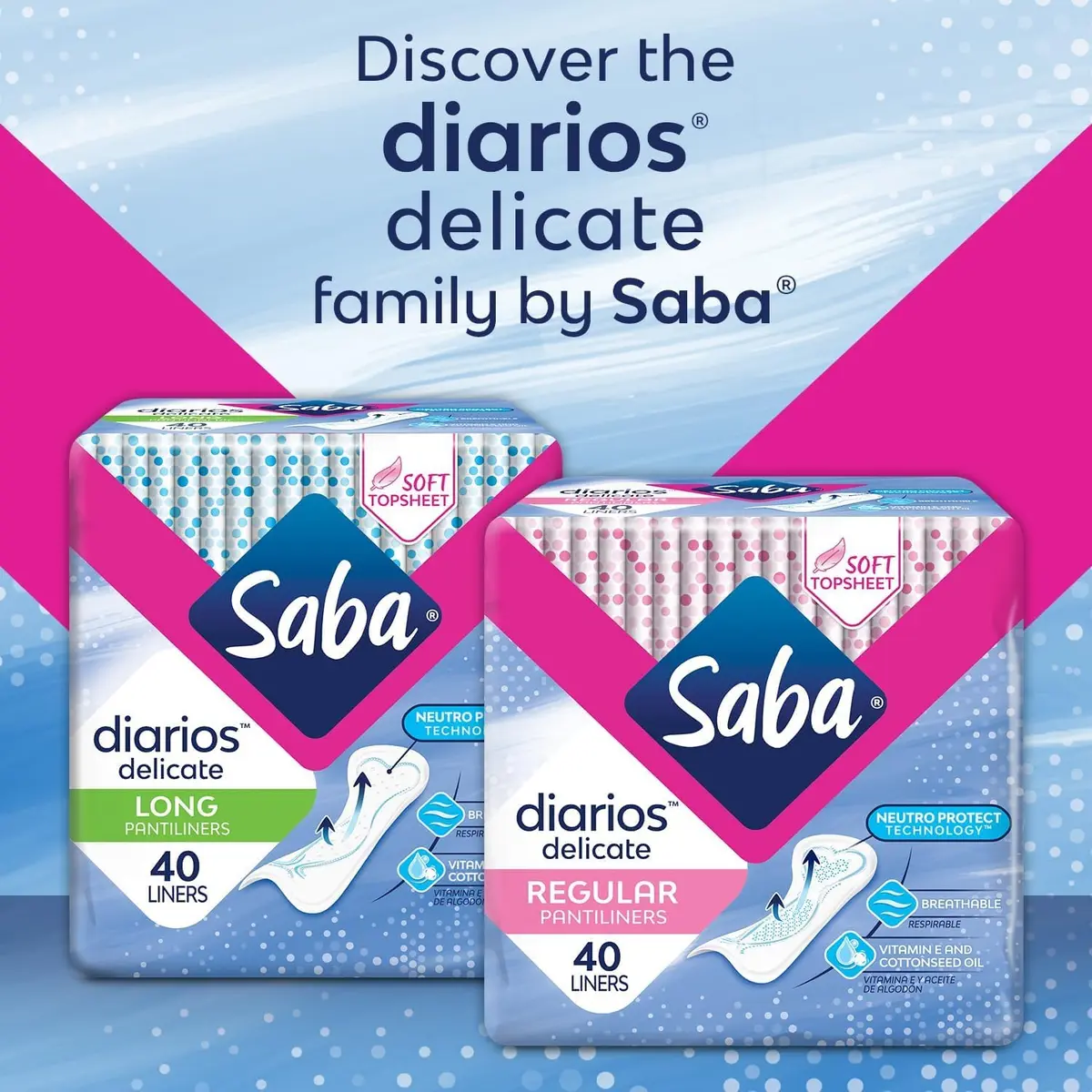 Saba Regular Delicate Panty Liners 160 Count | Ultra-Thin Breathable Daily Feminine Hygiene - view 5
