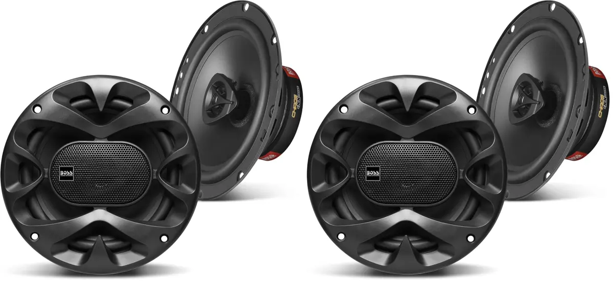 BOSS Audio Systems CH6520B 6.5 Inch Car Door Speakers | 250 Watts Max, 4 Ohms, Pair, Coaxial, Full Range, Black - main product image
