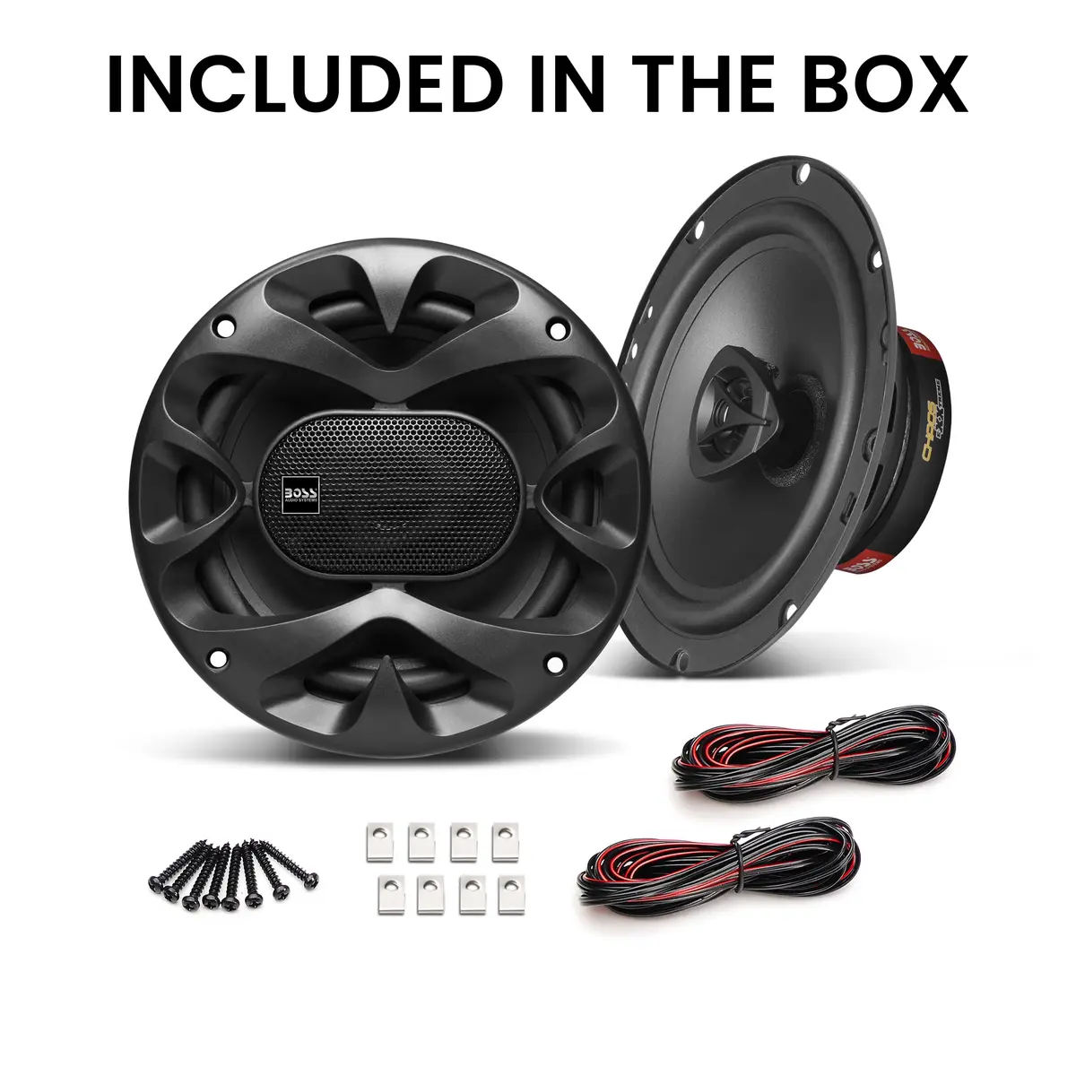 BOSS Audio Systems CH6520B 6.5 Inch Car Door Speakers | 250 Watts Max, 4 Ohms, Pair, Coaxial, Full Range, Black - view 6