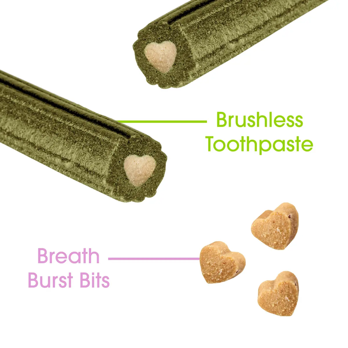 ARK NATURALS Brushless Toothpaste + Breath Bursts Dog Dental Treats - Large | 18 oz Large Breed Chews for Plaque & Tartar - view 4