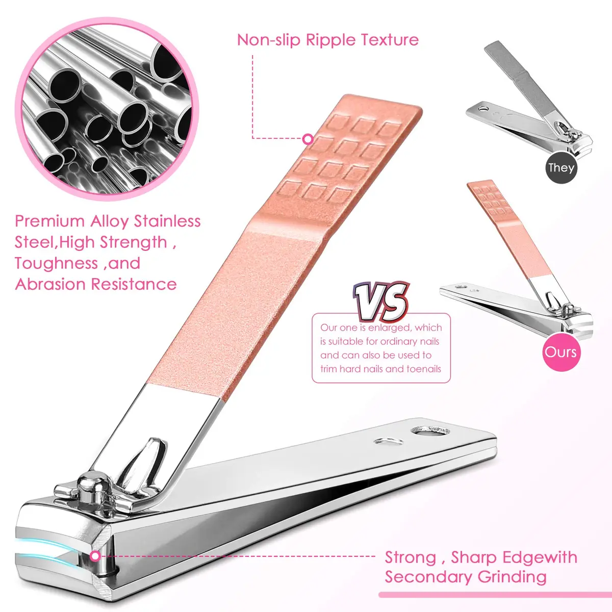 Aceoce Manicure Set Women Nail Clippers Kit 8 Piece | Professional Grooming Tools for Home & Travel - view 2