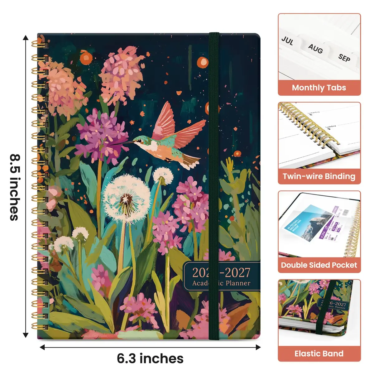 Taja Planner 2026-2027 Academic Planner 146 Pages (A5 Size) | Monthly & Weekly Calendar Organizer with Tabs - view 4