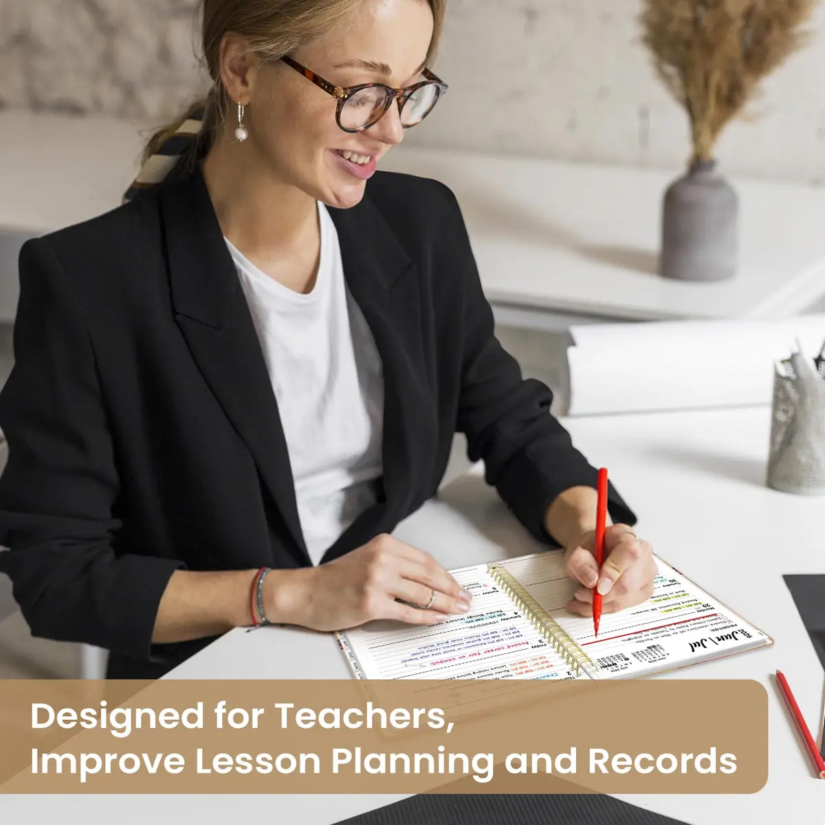 Taja Planner 2026-2027 Jul 2026-Jun 2027 Monthly & Weekly Calendar Planner 21.6 cm (8.5 in) x 15.9 cm (6.3 in) | Academic Year Planning with Tabs - view 7