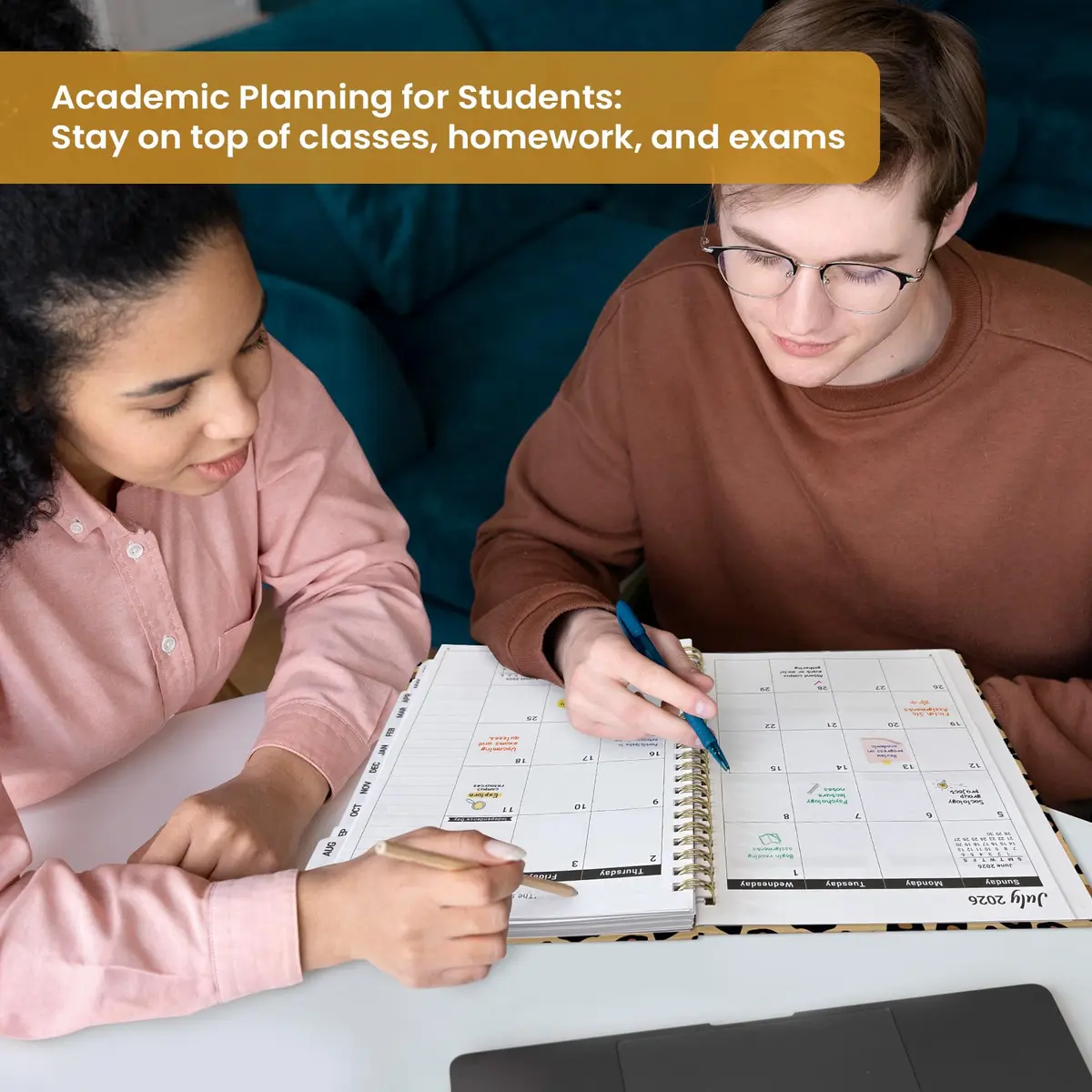 Taja Academic Planner 2026-2027, Monthly & Weekly, 28.4cm x 22.5cm (11" x 8.5") | Organized Planning for Students & Professionals - view 6