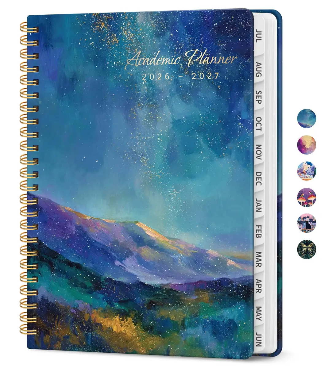 Taja Academic Planner 2026-2027, Jul 2026-Jun 2027 Monthly & Weekly Planner 16 cm (6.3") x 21.5 cm (8.5") | A5 Size, Hardcover, Spiral Bound - main product image