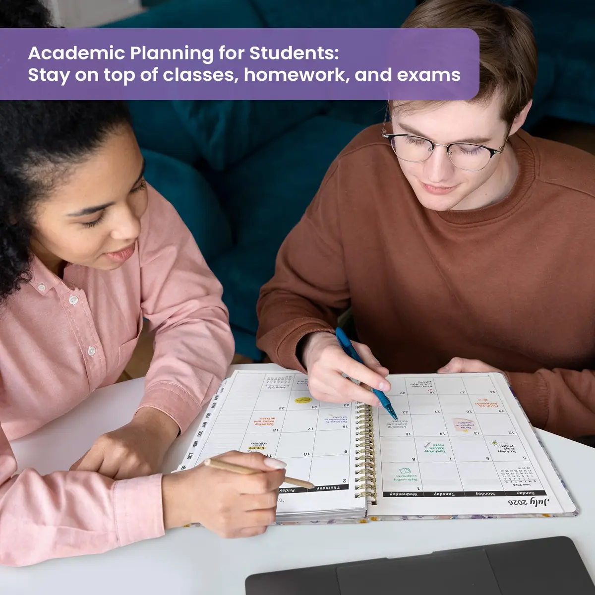 Taja 2026-2027 Academic Planner Monthly Weekly 8.5" x 11" | Organized Planning for Students & Professionals - view 6