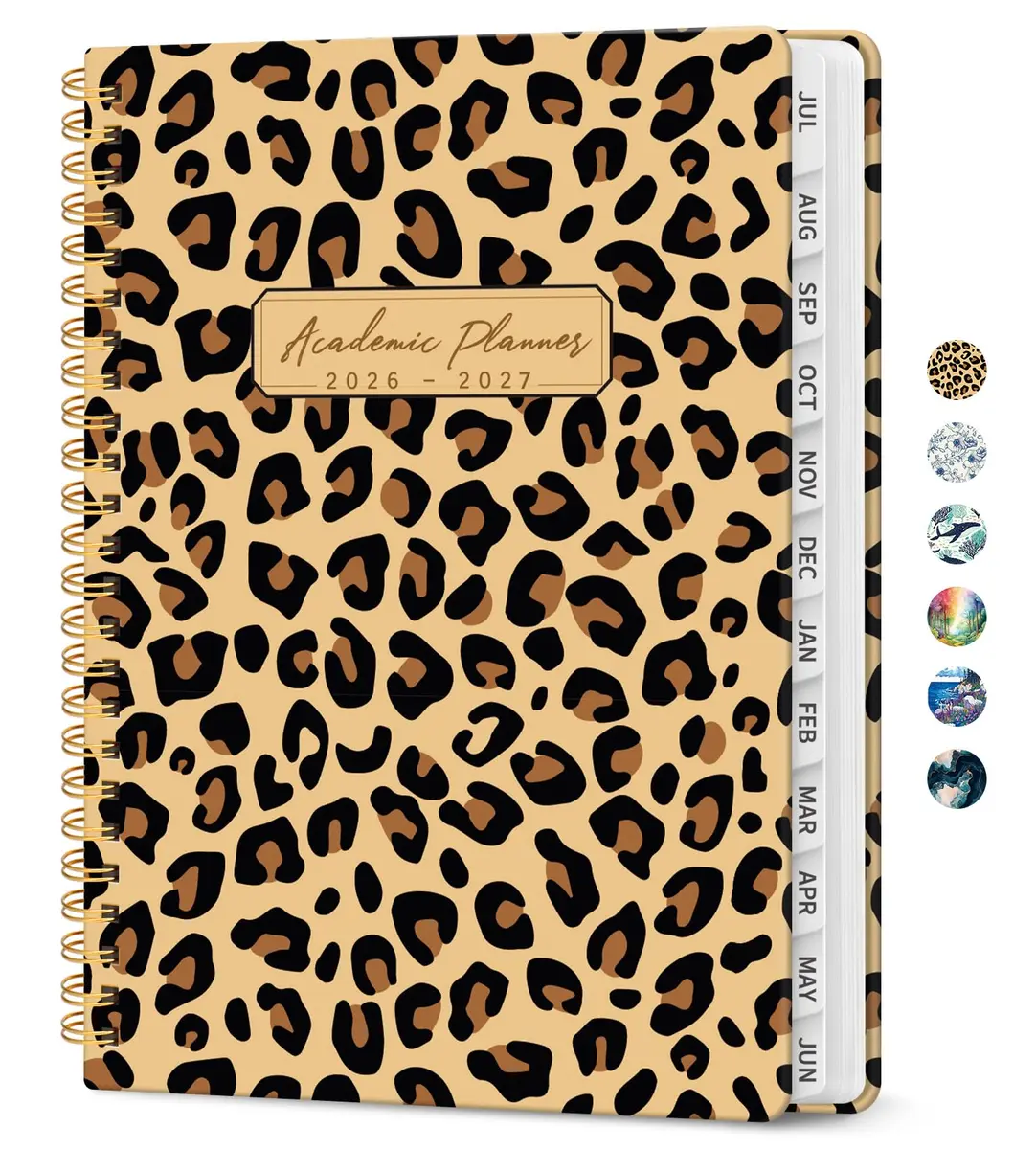 Taja Academic Planner 2026-2027, Monthly & Weekly Jul 2026-Jun 2027, 16.3cm x 21.7cm (6.3"x8.5") Hardcover Spiral Planner with Tabs | Organized for Students & Professionals - main product image