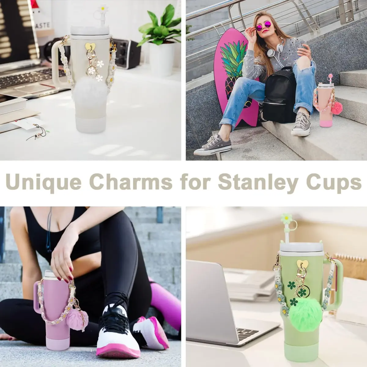 3tyto 13 Pcs Stanley Cup Accessories Set in Azure | Handle Strap & Silicone Boot for 30oz & 40oz Tumblers - view 4