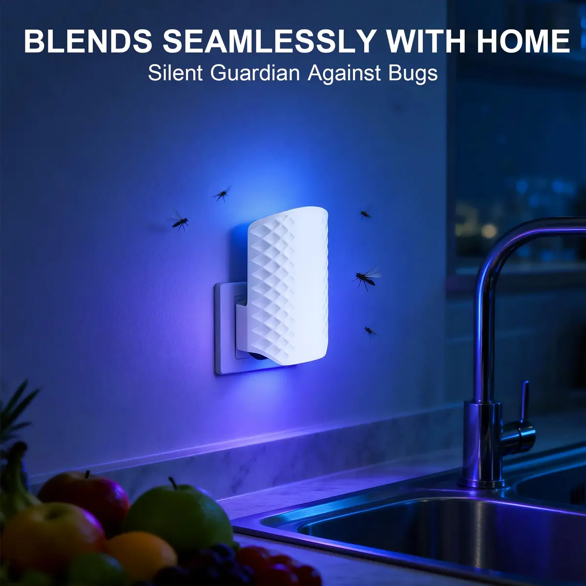 WowCatch Flying Insect Trap for Indoors, Plug-in Fly Trap Bug Catcher with Sticky Cards, 2 Devices + 10 Refills | Upgraded Blue UV Light - view 5