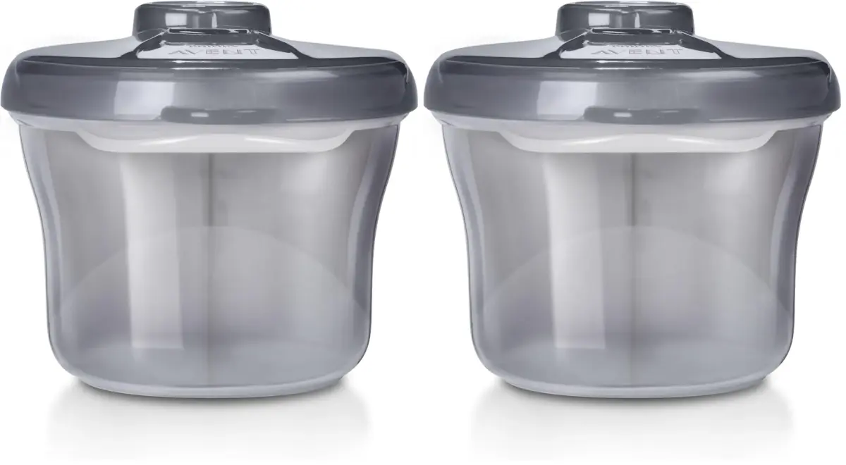 Philips Avent Powder Formula Dispenser and Snack Cup | 260ml (9 oz) | BPA-Free, Grey, Pack of 2 - main product image