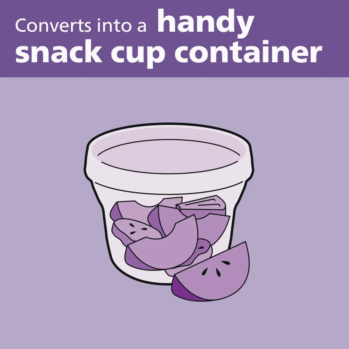 Philips Avent Powder Formula Dispenser and Snack Cup | 260ml (9 oz) | BPA-Free, Grey, Pack of 2 - view 5
