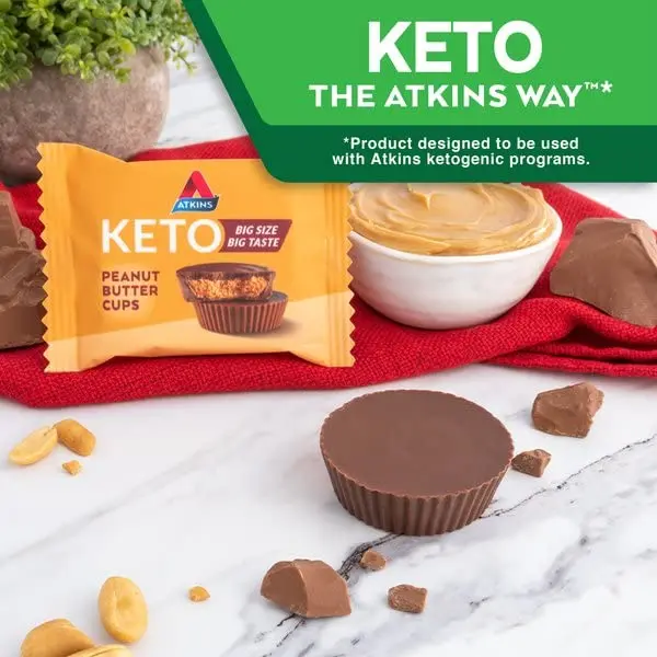 Atkins Keto Peanut Butter Cups 20 Count | Naturally Flavored, Zero Sugar, Gluten Free - view 11