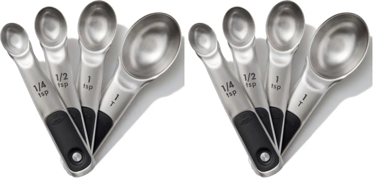 OXO Good Grips 4 Piece Stainless Steel Measuring Spoons Set with Magnetic Snaps, 15ml (1 T) | Precision Baking & Cooking - main product image