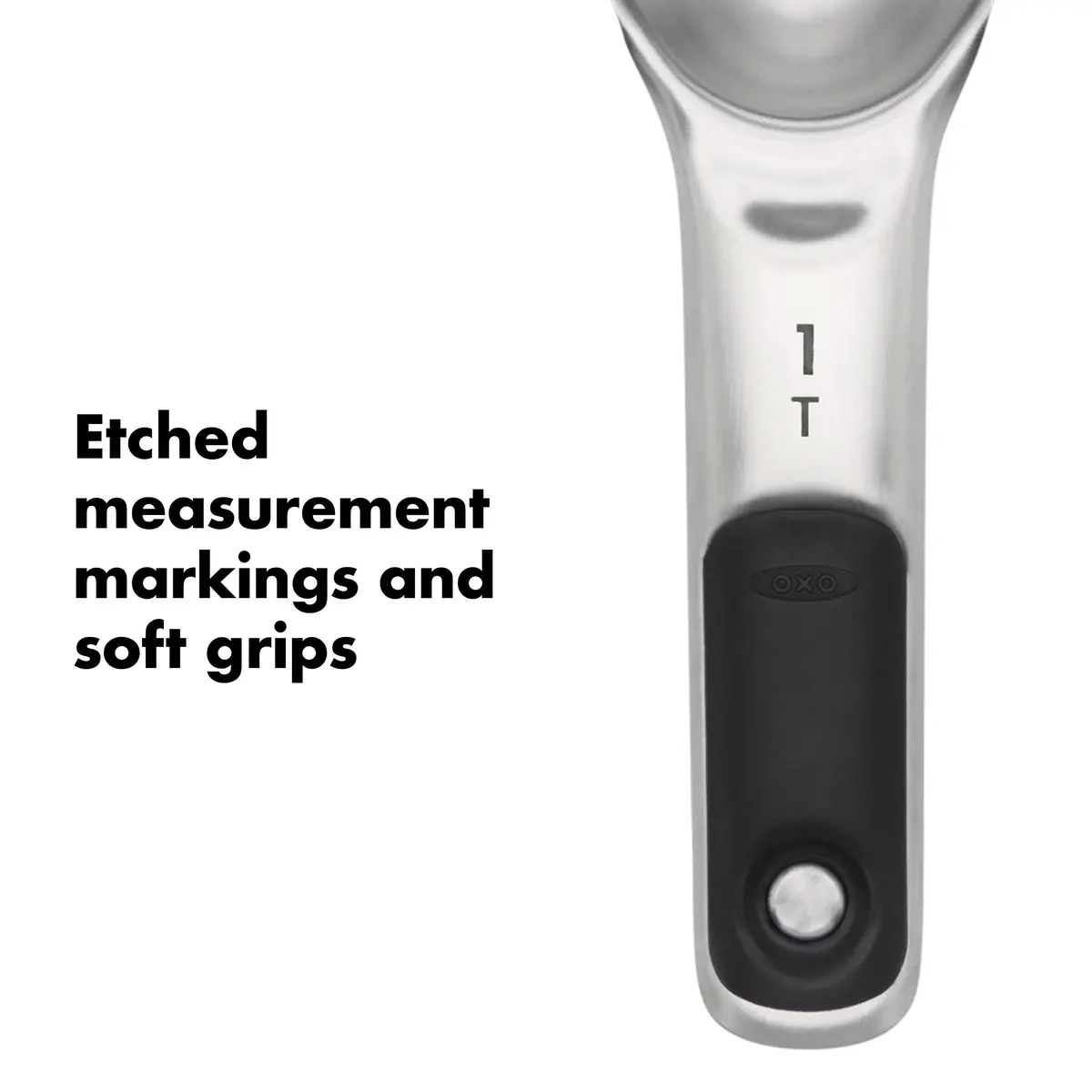 OXO Good Grips 4 Piece Stainless Steel Measuring Spoons Set with Magnetic Snaps, 15ml (1 T) | Precision Baking & Cooking - view 7