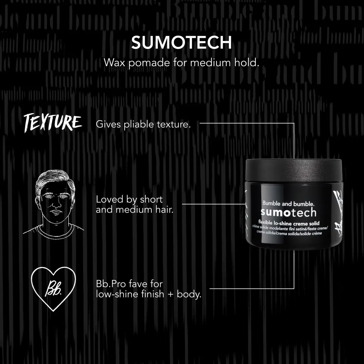 Bumble and bumble. Sumotech Flexible Hold Cream, 1.5 Oz (2 Pack) | Pliable Texture & Lo-shine Finish for All Hair Types - view 6