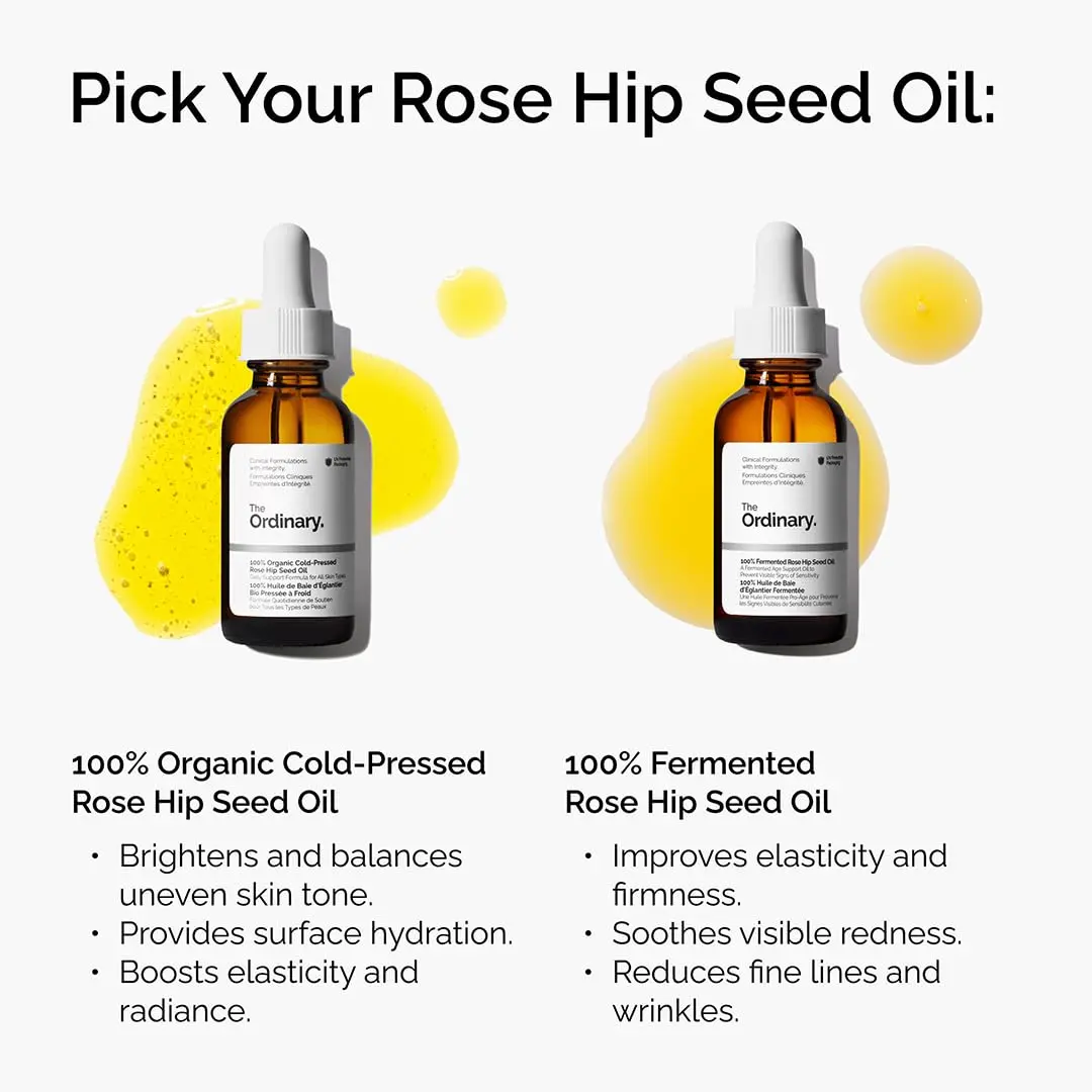 The Ordinary 100% Organic Cold-Pressed Rose Hip Seed Oil 60ml (2 Fl Oz) | Hydrates Skin & Improves Uneven Tone - view 5