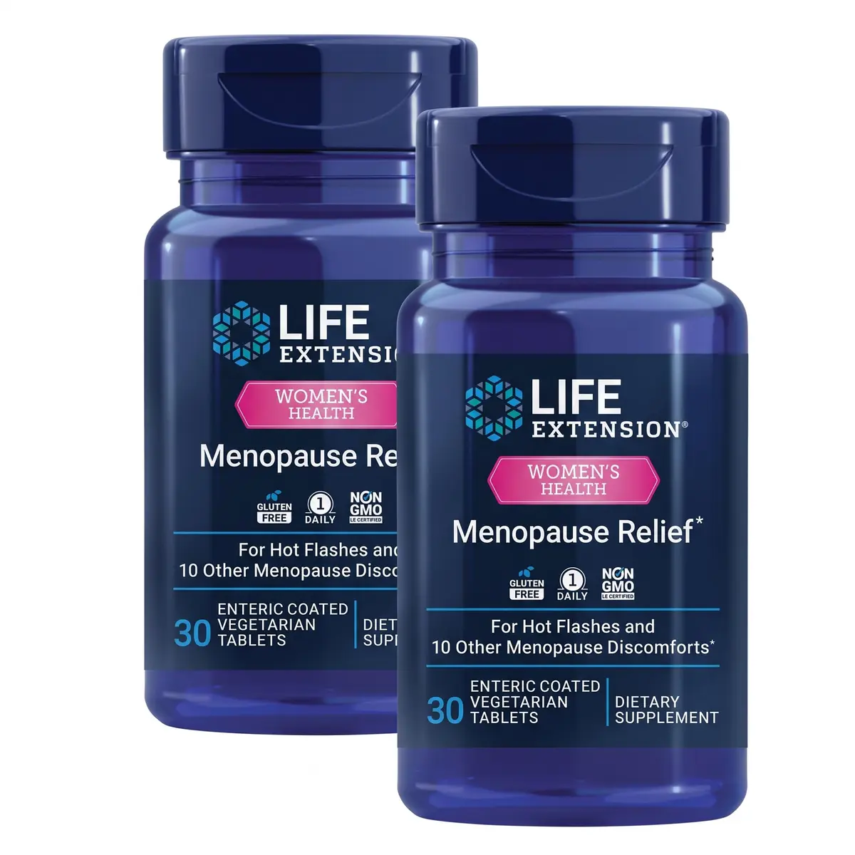 Life Extension Menopause Relief – Siberian Rhubarb | Hormone-Free, Gluten-Free, Vegetarian (Pack of 2) - main product image