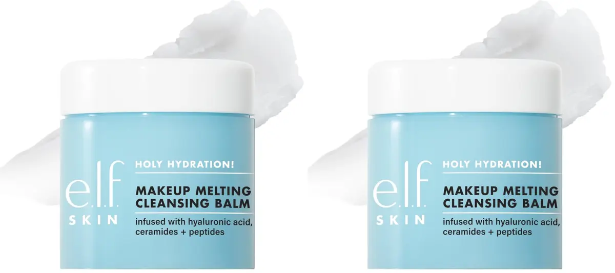 e.l.f. SKIN Holy Hydration! Makeup Melting Cleansing Balm JUMBO (2-Pack, 7 Oz Total) | Melts Makeup, Hydrates Skin - main product image