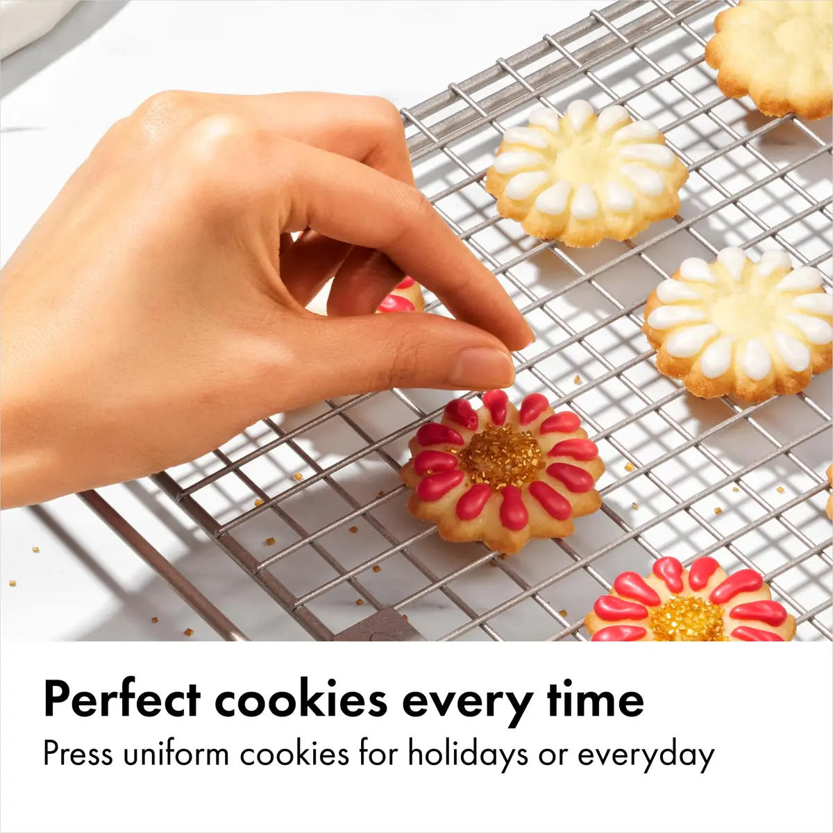 OXO Good Grips Cookie Press Set 14-Piece | Uniform Cookies with Stainless Steel Disks (100 (Pack of 2)) - view 6