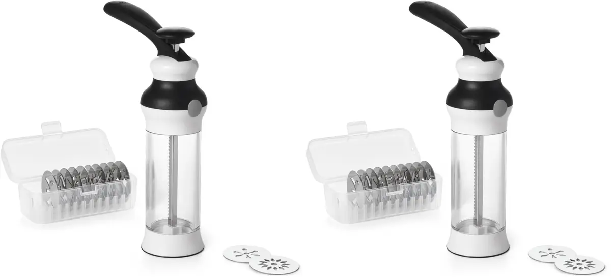 OXO Good Grips Cookie Press Set 14-Piece | Uniform Cookies with Stainless Steel Disks (100 (Pack of 2)) - main product image